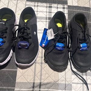 Champion Black Mesh Sneakers with White Accents (2 pairs) kids